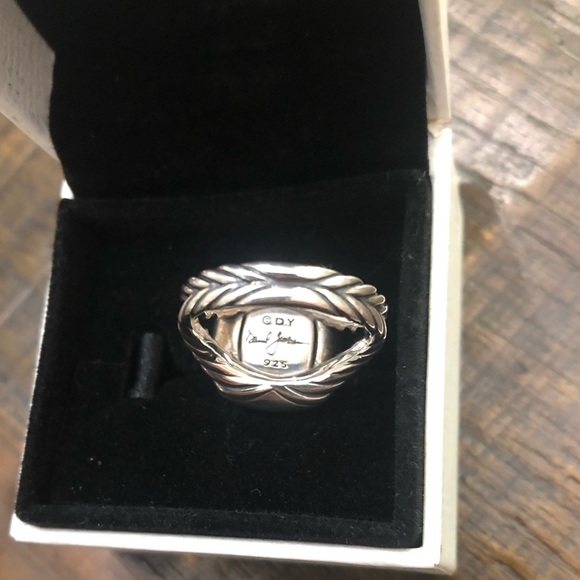 COPY - David Yurman Albion Ring with Black Onyx and Diamonds, 14mm - Size 7 - Picture 4 of 4